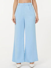 KOTTY BIZwear Basics Women Relaxed Straight Leg Straight Fit High-Rise Easy Wash Trousers