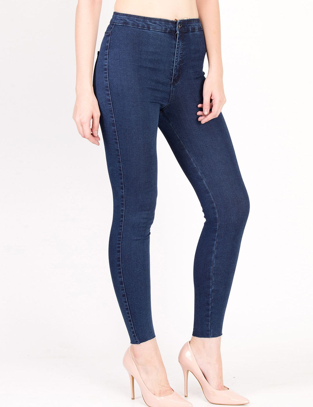 Kotty Women Blue Skinny Fit High-Rise Clean Look Stretchable Jeans