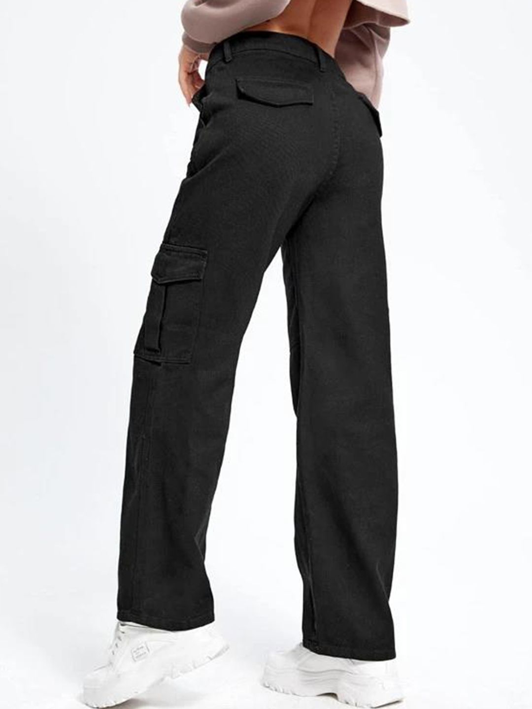 Kotty Women Black Straight Fit High Rise Clean Look Stretchable Jeans