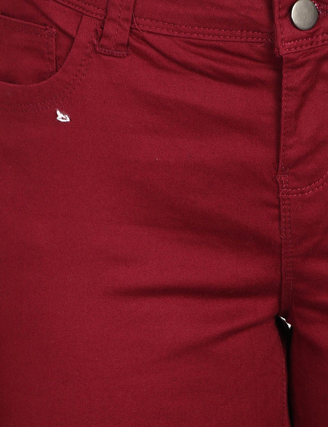 Kotty Women Maroon Skinny Fit High-Rise Clean Look Jeans