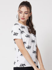 Kotty Women White Printed T-shirt
