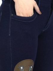 Kotty Women Blue Solid Regular Fit Denim Shorts