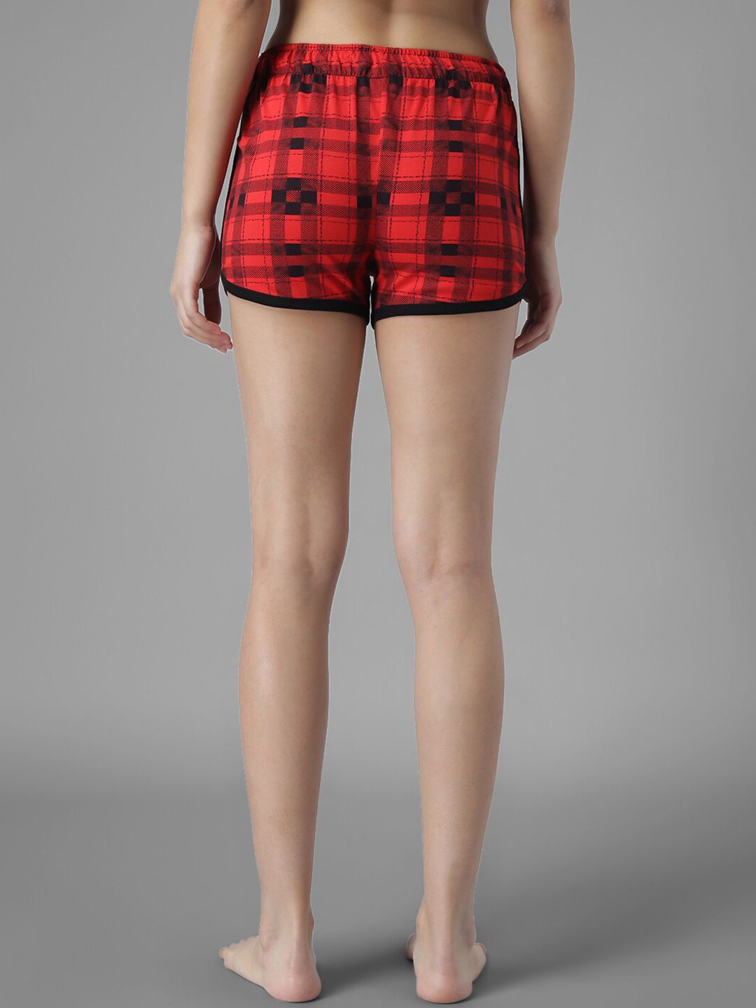 Kotty Women Red & Black Printed Night suit