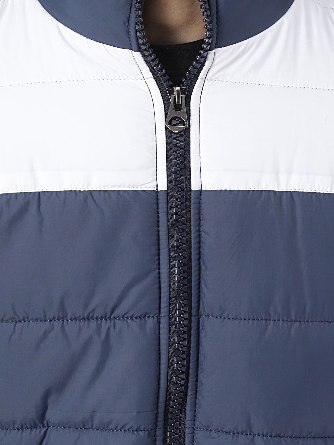 Kotty Men Blue Colourblocked Puffer Jacket