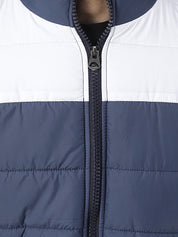 Kotty Men Blue Colourblocked Puffer Jacket