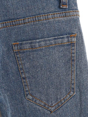 Kotty Girls Black Mid-Rise Clean Look Cotton Stretchable Jeans