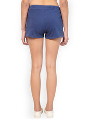 Kotty Women Blue Self Design Lounge Shorts