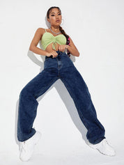 Kotty Women Straight Fit High-Rise Stretchable Jeans