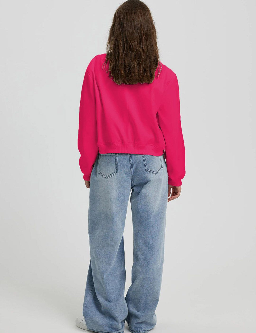 Kotty Stand Collar Fleece Bomber Jacket