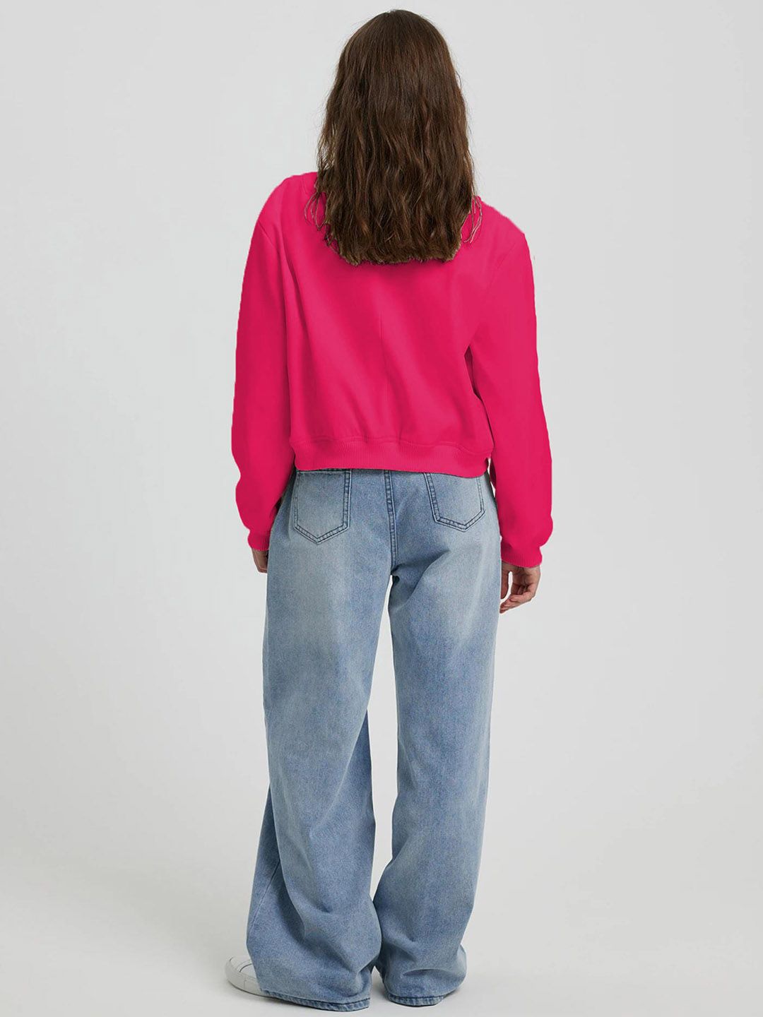 Kotty Stand Collar Fleece Bomber Jacket