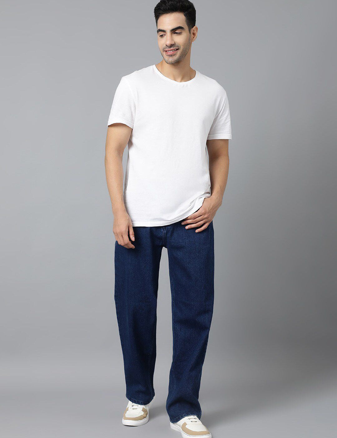 Kotty Men Blue Jean Fit Low-Rise Stretchable Jeans