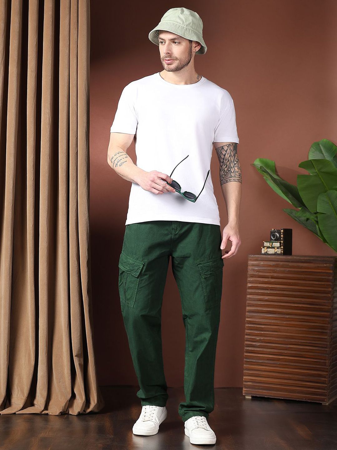 Kotty Men Relaxed Easy Wash Cargos Trousers
