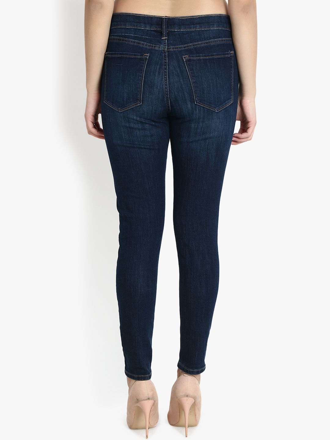 Kotty Women Blue Skinny Fit Mid-Rise Clean Look Jeans