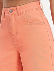 Kotty Women Flared High-Rise Cotton Clean Look Jeans