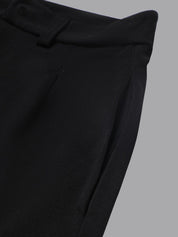 KOTTY BIZwear Women Relaxed Straight Leg High-Rise Easy Wash Straight Fit Parallel Trousers