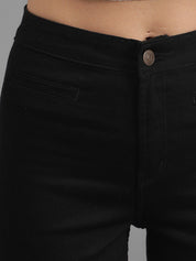 Kotty Women Black Slim Fit High-Rise Clean Look Jeans