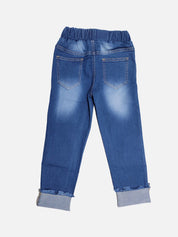 Kotty Boys Jean Jogger Low Distress Light Fade Stretchable Cotton Jeans