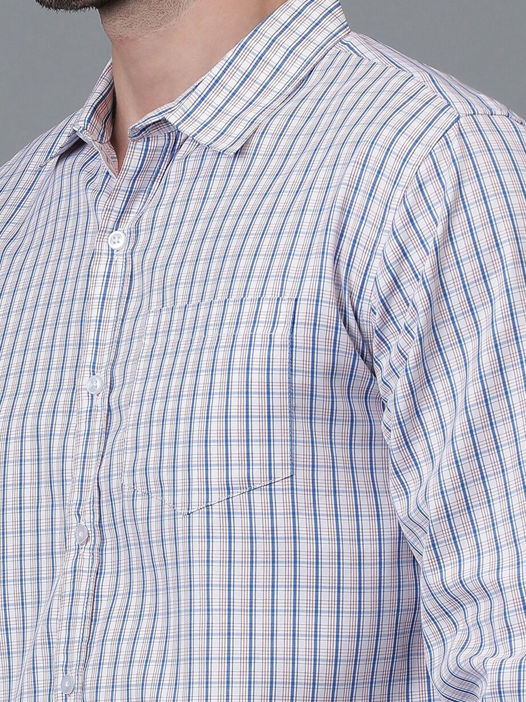 Kotty New Checked Spread Collar Casual Shirt