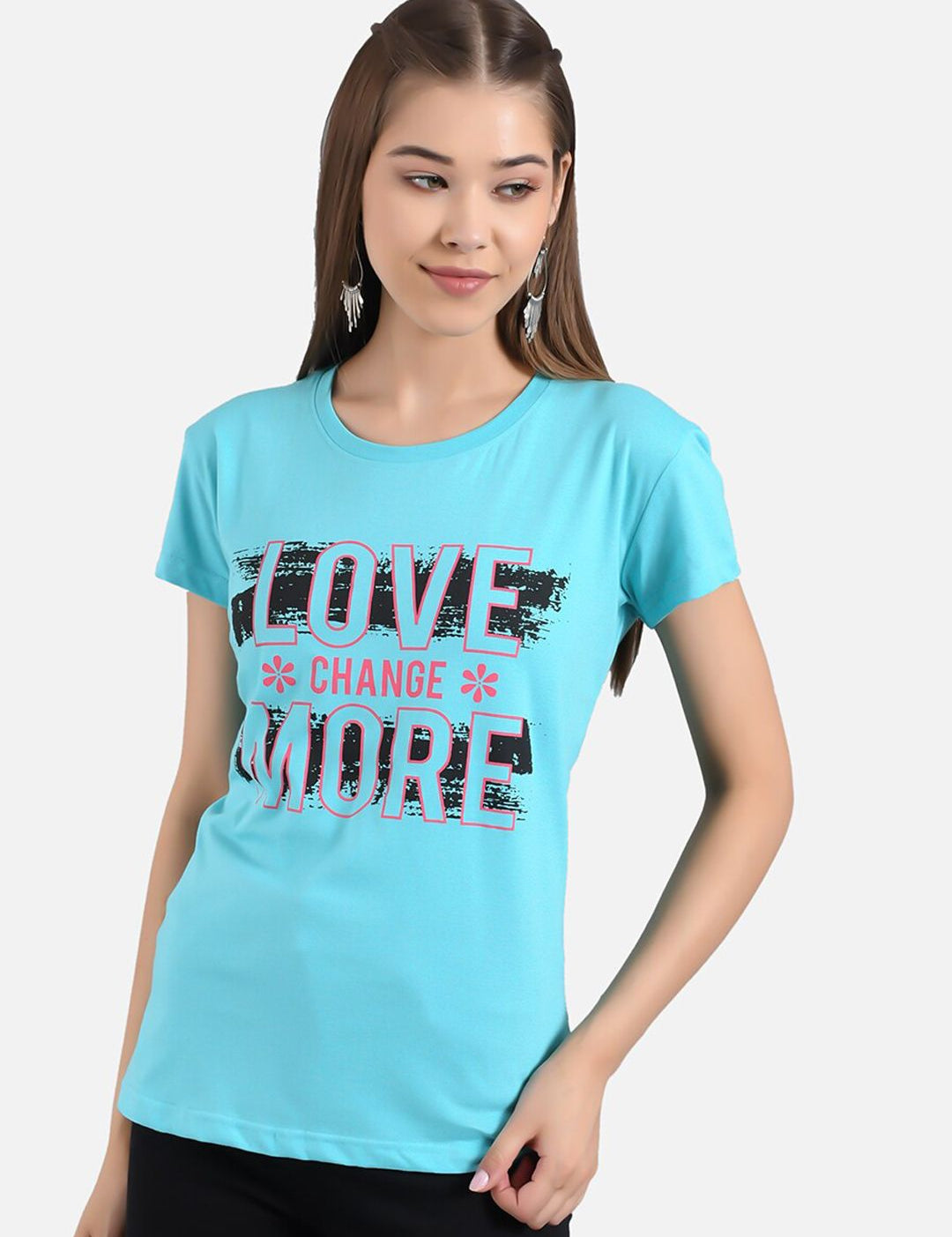 Kotty Women Pack of 2 Printed Round Neck T-shirts