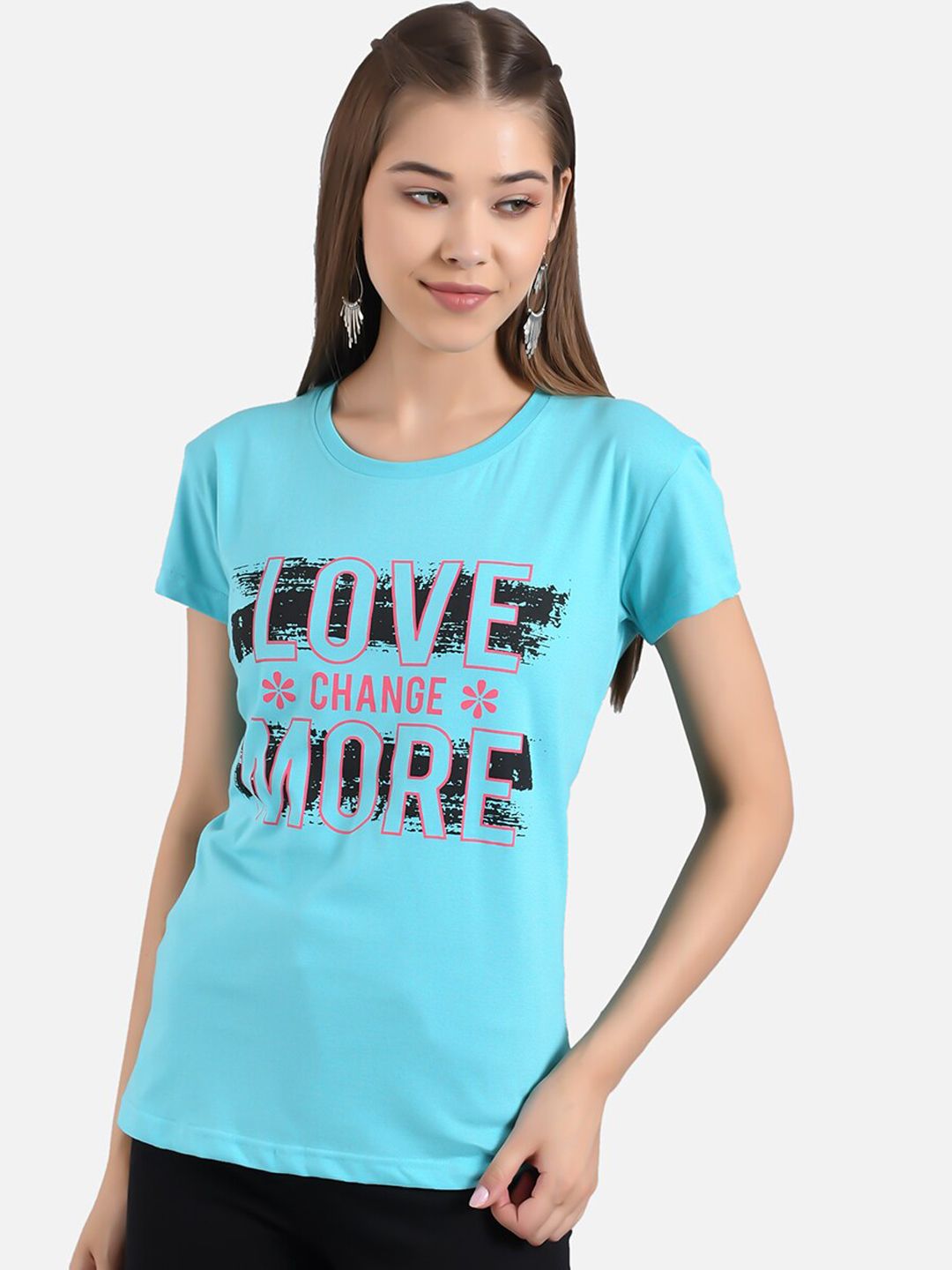 Kotty Women Pack of 2 Printed Round Neck T-shirts