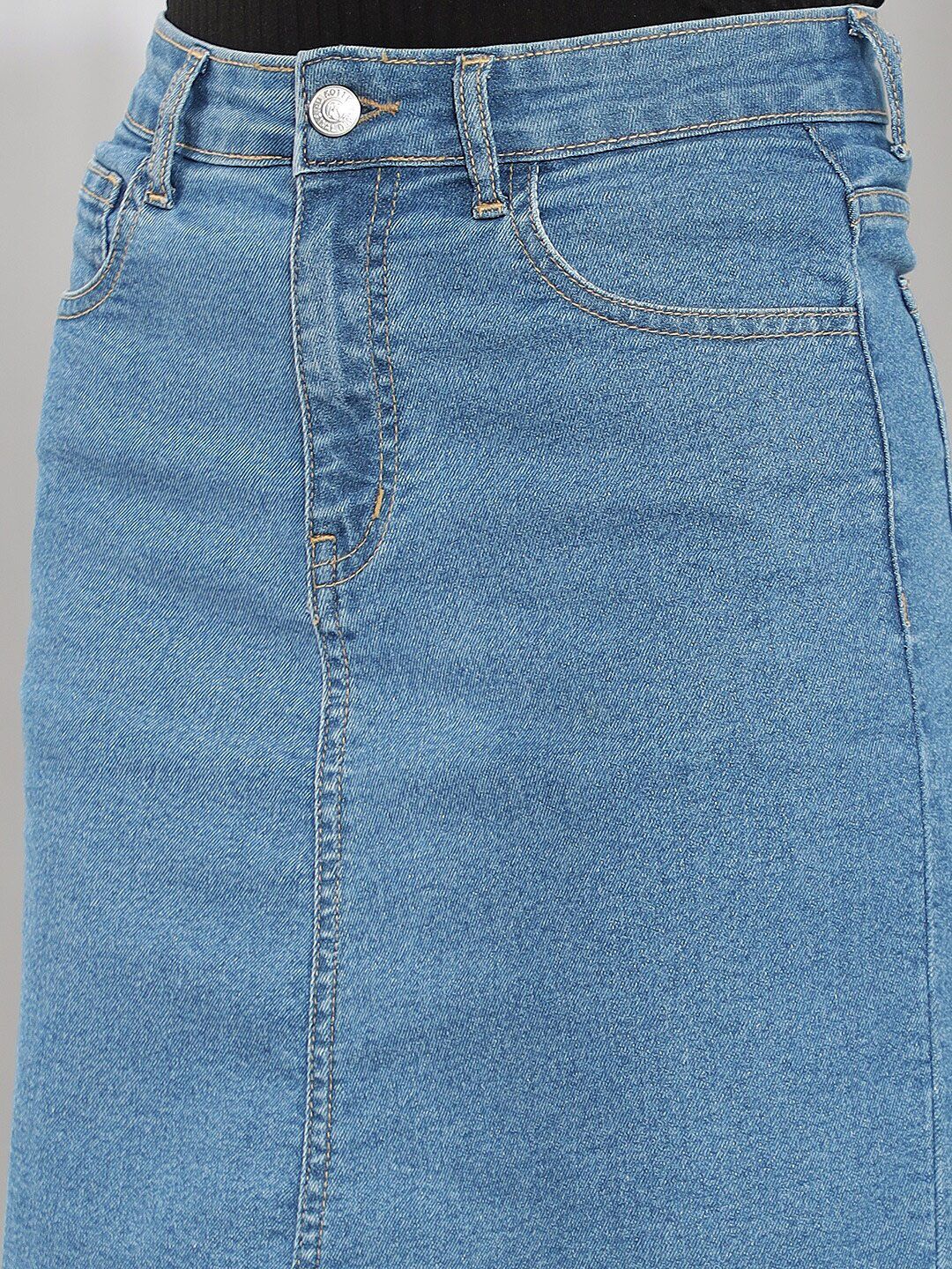 Kotty Above Knee Denim Straight Skirts