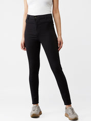 Kotty Women Black Skinny Fit High-Rise Clean Look Jeans