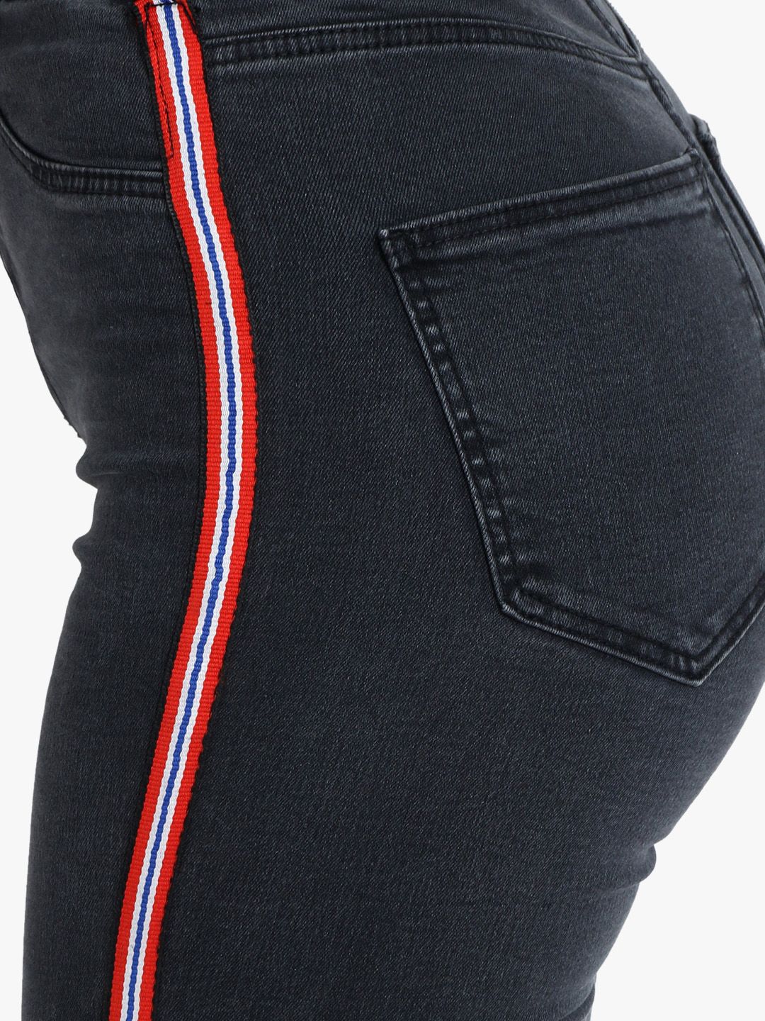 Kotty Women Navy Blue Skinny Fit High-Rise Slash Knee Jeans