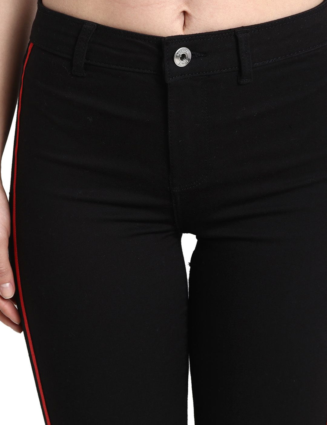 Kotty Women Black Skinny Fit High-Rise Clean Look Stretchable Jeans