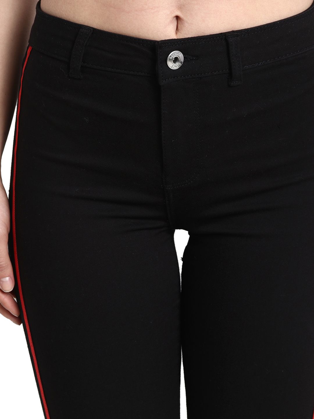 Kotty Women Black Skinny Fit High-Rise Clean Look Stretchable Jeans