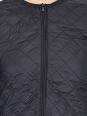 Kotty Women Black Solid Quilted Jacket