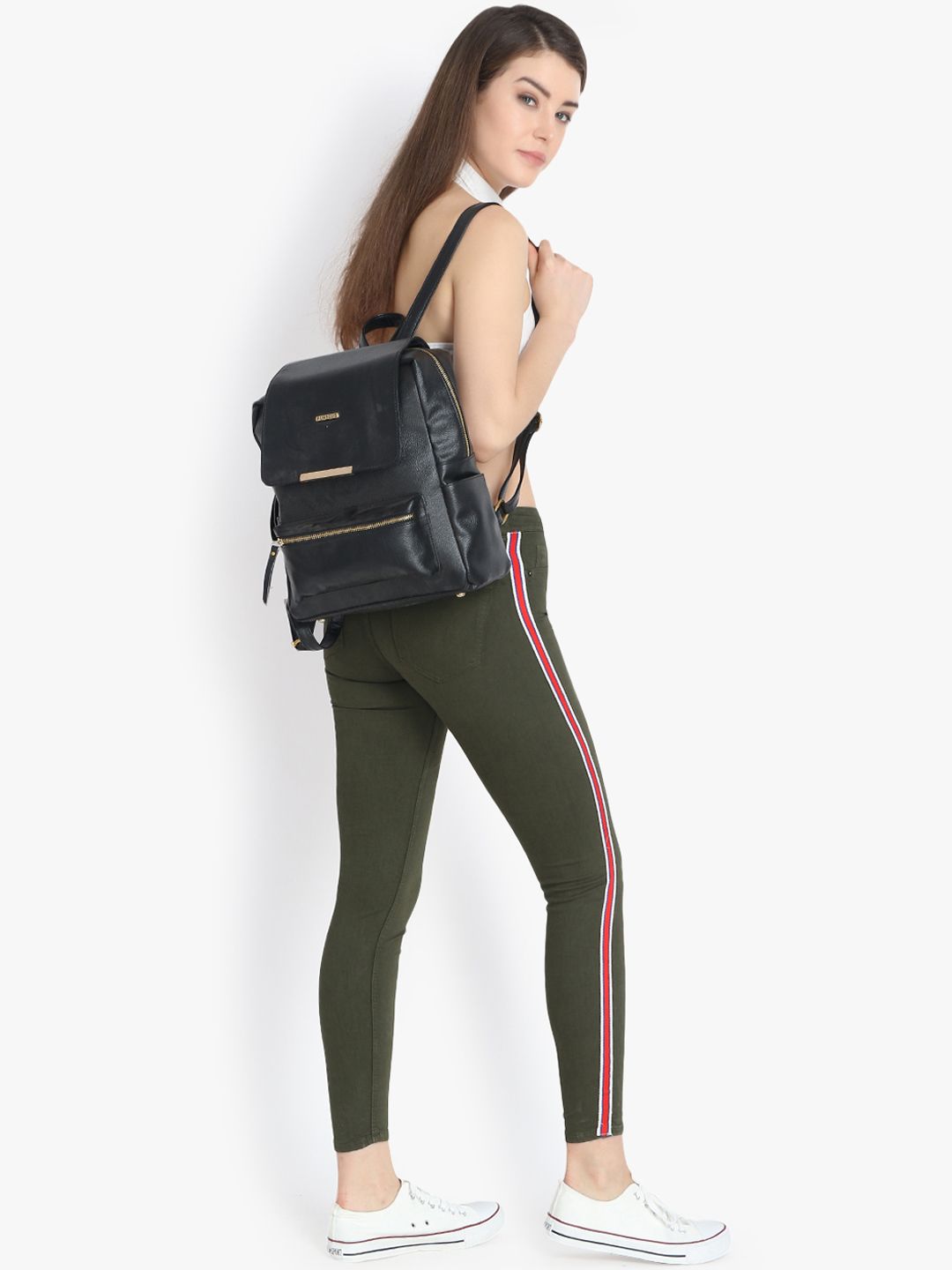 Kotty Women Olive Green Skinny Fit High-Rise Clean Look Stretchable Jeans