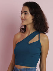 Kotty Women Solid One Shoulder Top