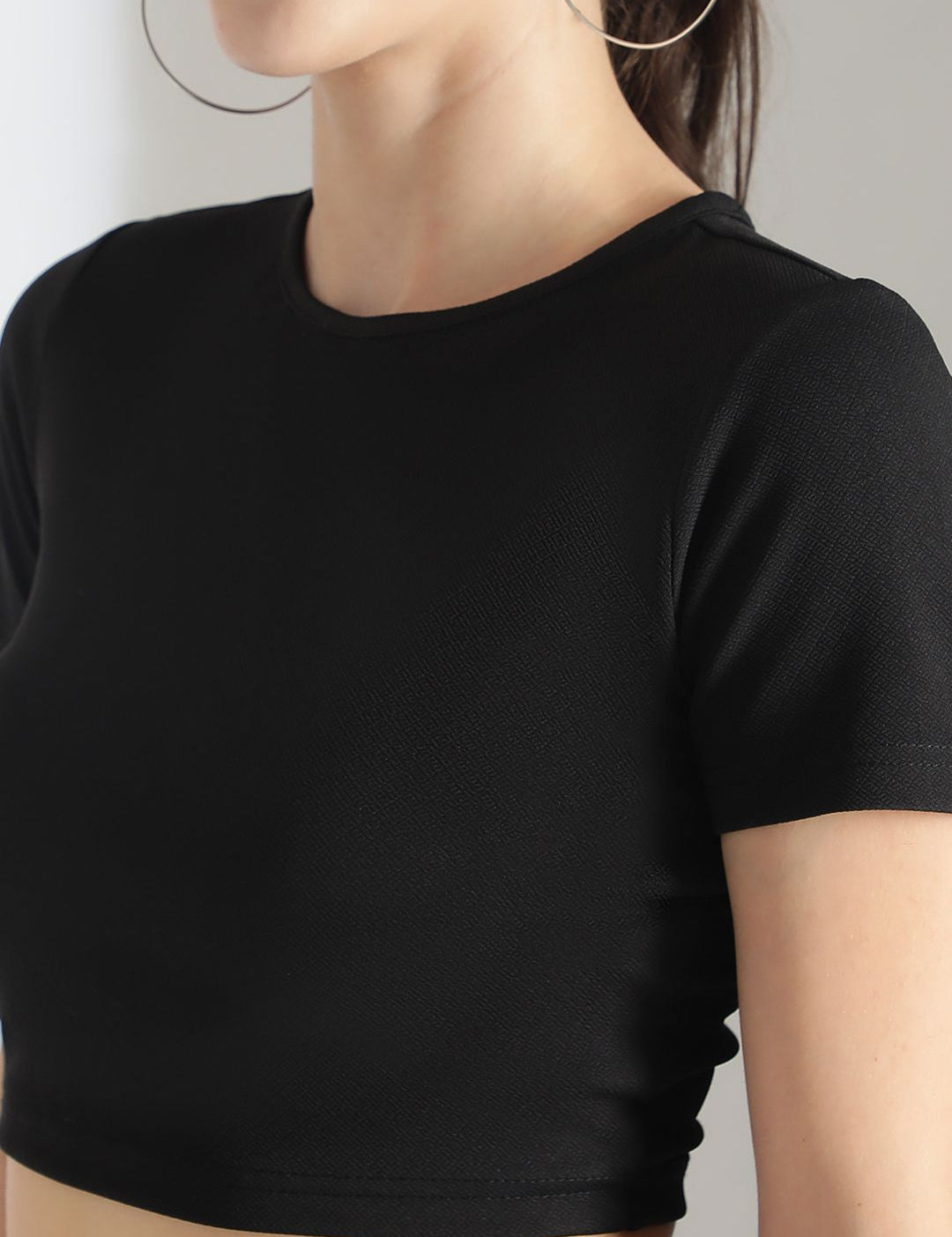 Kotty Black Round Neck Top With Trousers