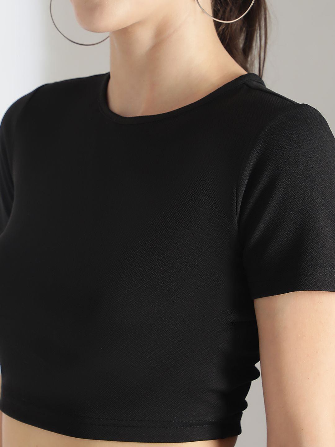 Kotty Black Round Neck Top With Trousers