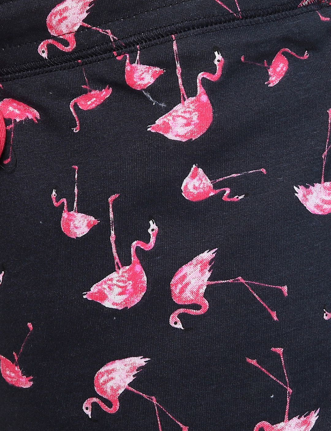 Kotty Women Black & Pink Printed Lounge Shorts KTTSLEEPSHORTS166