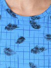 Kotty Women Pack of 2 Yellow & Blue Printed Round Neck T-shirts