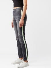 Kotty Women Grey Skinny Fit High-Rise Clean Look Jeans