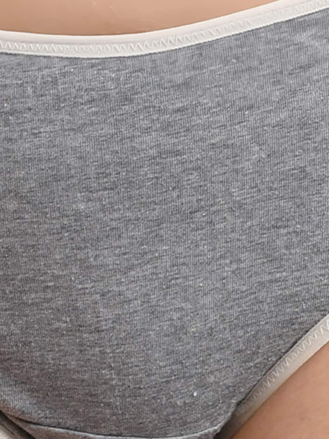 Kotty Women Grey Solid Hipster Briefs KTTWOMENSPANTY02