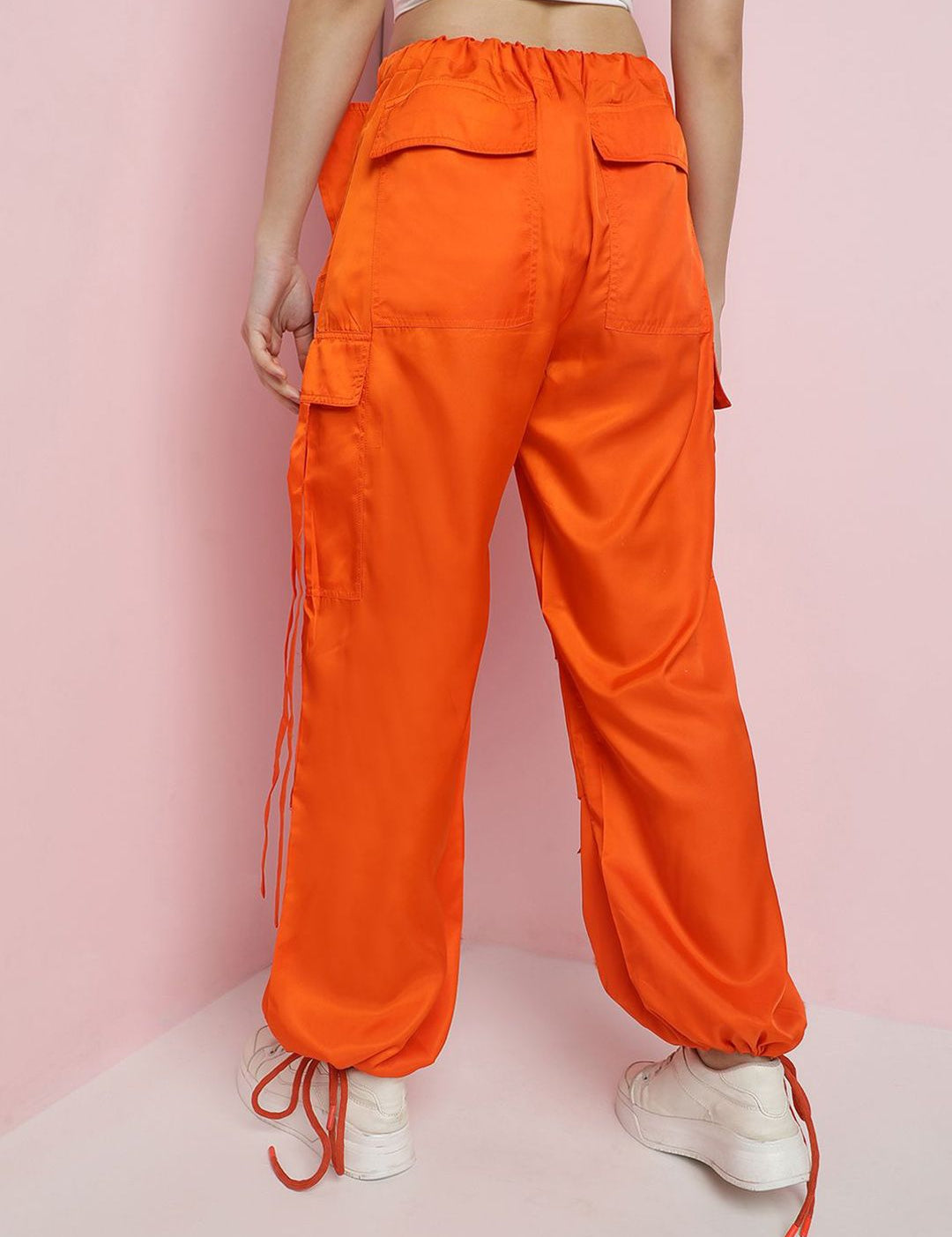 Kotty Women Relaxed Loose Fit High-Rise Easy Wash Parallel Trousers