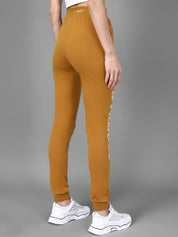 Kotty Women Mustard Yellow & White Printed Joggers