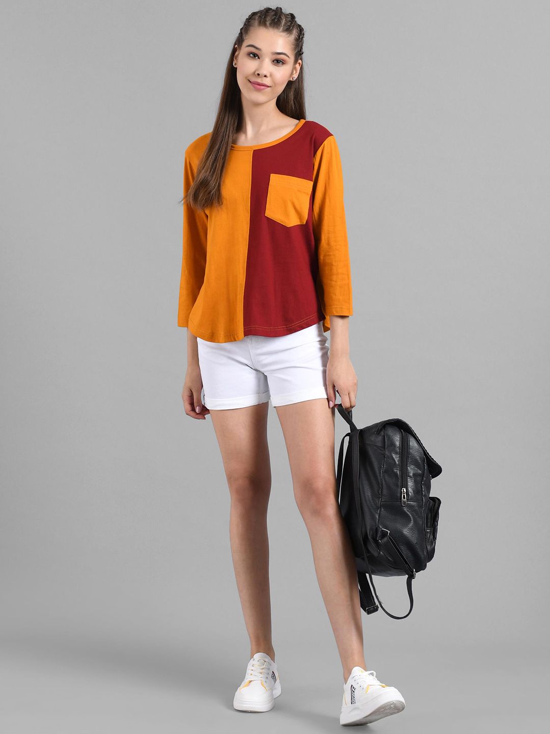 Kotty Colourblocked Round Neck T-shirt