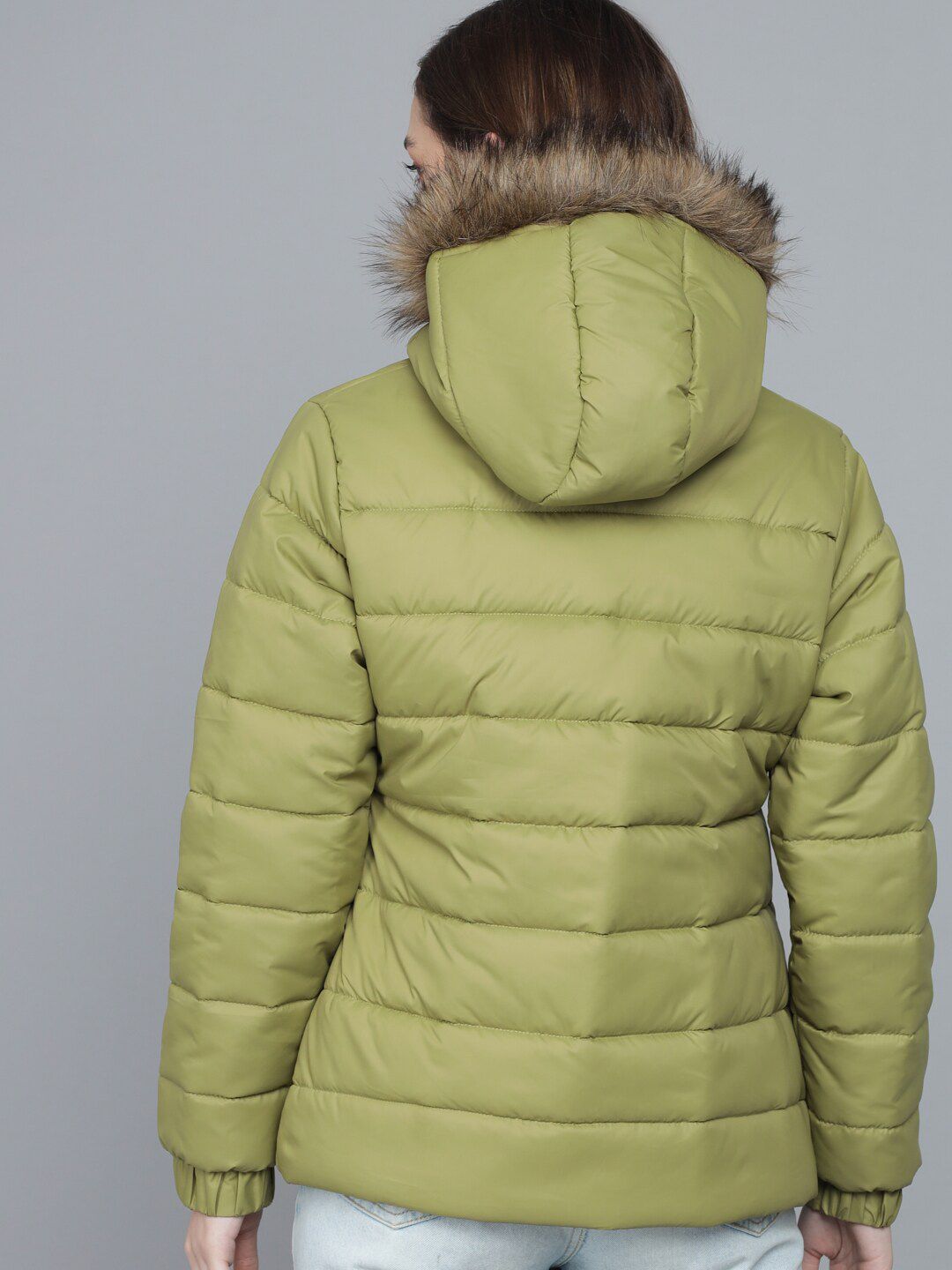 Kotty Women Green Lightweight Padded Jacket