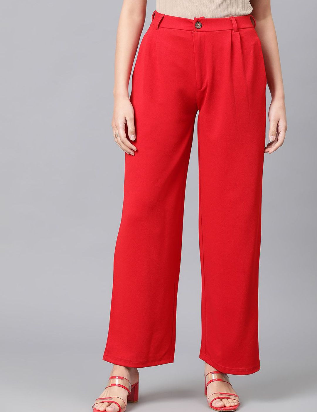 Kotty Women High-Rise Easy Wash Regular Trousers