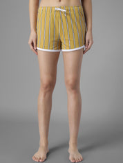 Kotty Women Striped Slim Fit Low-Rise Running with Technology Shorts