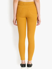 Kotty Women Yellow Skinny Fit High-Rise Clean Look Jeans