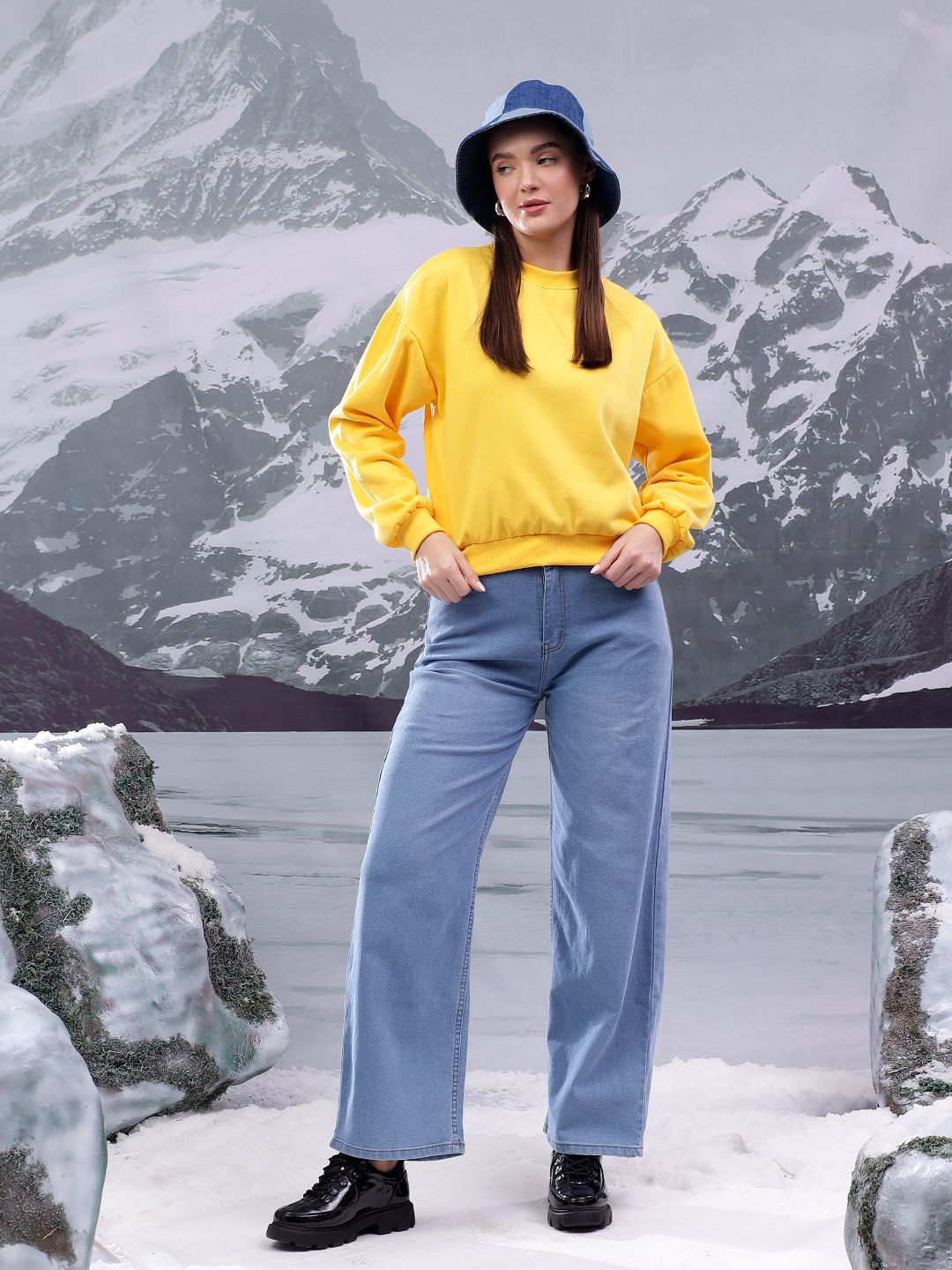 Kotty Women Long Sleeved Riibbed Sweatshirt