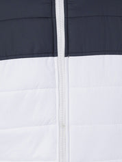 Kotty Men White Colourblocked Puffer Jacket