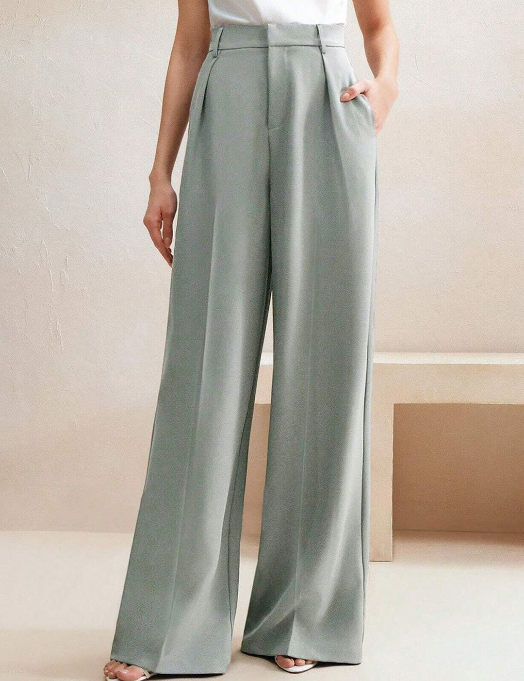 Kotty Women High-Rise Easy Wash Single Pleated Trousers