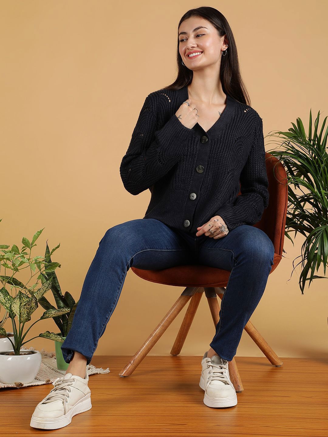 Kotty Women Cable Knit Cardigan