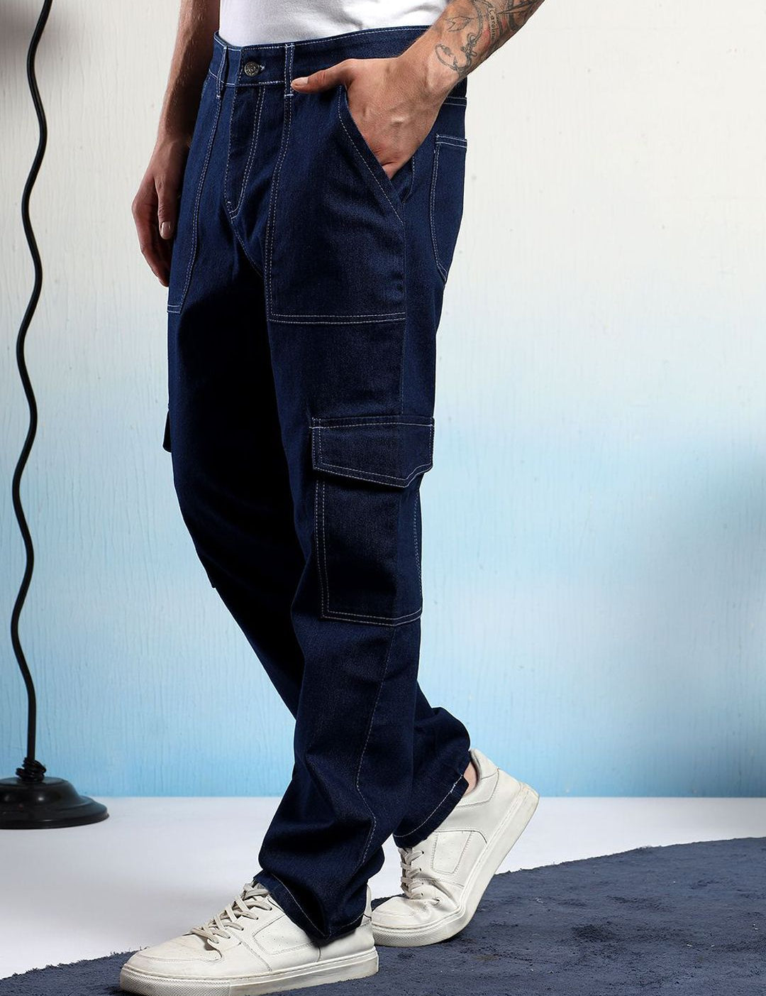 Kotty Men Straight Fit Low-Rise Stretchable Jeans